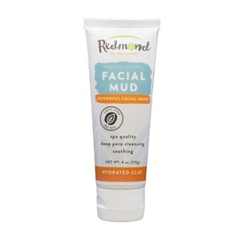 Redmond Clay Facial Mud with Silver, 4 Ounce Tube (1 Pack)
