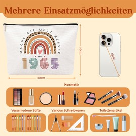Funny Birthday Gift for Women 60th Birthday Makeup Bag, Gift for 60th Birthday Woman, Practical Gift Idea, Beautiful Design 60th Birthday Woman, 1965
