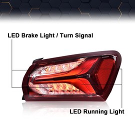 PIT66 LED Type Tail Light Lamp Outer Replacement Compatible with Chevy Malibu 2019-2022 84595943 RH Passenger Side