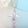 FJ Women’s Chain Guardian Angel Pendant Necklace in 925 Sterling