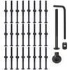 Rustark 25 Pcs M6x75mm Black Hex Socket Cap Screws Barrel