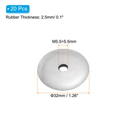 PATIKIL 304 Stainless Steel EPDM Bonded Sealing Washers, 20 Pieces 7/32"x1 1/4" Neoprene Rubber Washers Bonded Sealing Gasket for Marine Roof Bolt Supply (#12)