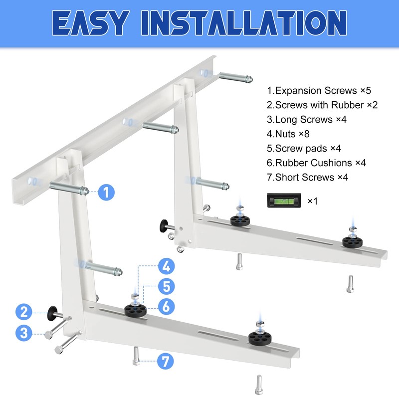 Mini Split Wall Mounting Bracket for 9000-36000BTU Ductless Air Conditioner