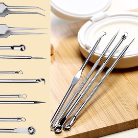 Blackhead Remover, Blackhead Remover Tool Made of Stainless Steel, Pimple Remover, Blackhead Remover with Box for Blackhead Remover Tool, Removes Blackhead Pimples and Pustules