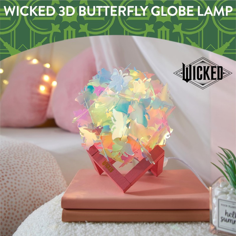 Wicked The Movie 3D Iridescent Butterfly Accent Lamp and Tabletop
