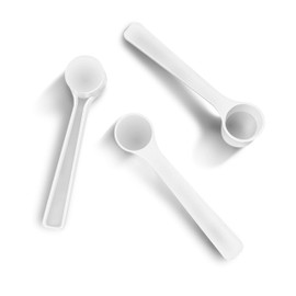 500 Mg Pack of 100 White Measuring Smidgen Micro Scoop 1 Ml PP Lab Measuring Mini Spoons for Powder Measurement or Baking - Static-free Plastic Tiny Scoops for Milligram Small Measure