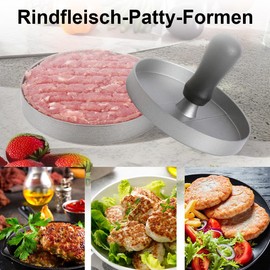 Burger Press Non-Stick with 100 Wax Paper Hamburger Press Maker with ABS Handle for Meat Patty Hamburger Food Grade Burger Patty Press
