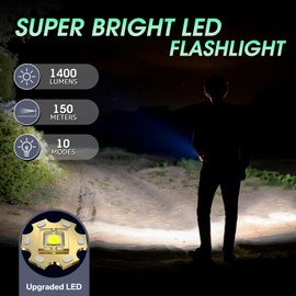 Flashlight Rechargeable, Super Bright 1400 High Lumens Tactical Magnetic Pen Flashlights with Clip, 10Modes Pocket UV Penlight Flashlight, LED Waterproof Small Flash Light for Emergency, Camping, Home