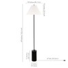 Somerset 64" Tall Floor Lamp with Fabric Shade in Blackened