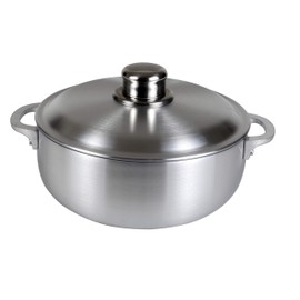 Kitchen Sense Heavy Gauge Polished Aluminum Caldero Dutch Oven Cauldron with Aluminum Lid, and Stainless Steel Knobs, 1.8 Quart