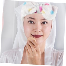 Sosoport 6Pcs Reusable Fleece Hair Band Cute Bowknot Headdress for Spa Makeup Bathing Elastic Hair Hoops for Women Functional Stylish Accessories