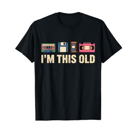 I’m This Old Retro Cassette Tape Funny 80s Mens T-Shirt