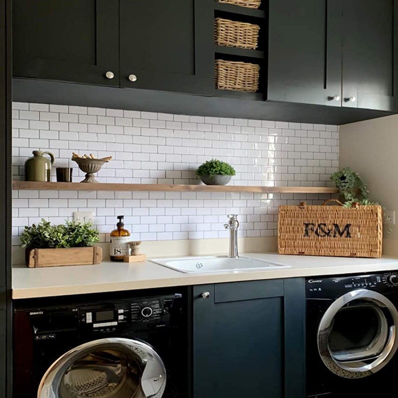 STICKGOO 10-Sheet White Subway Tiles Peel and Stick Backsplash, Stick