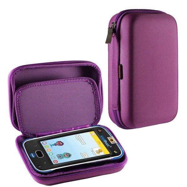Navitech Purple Premium Travel Hard Carry Case Cover Sleeve Compatible With The VTech KidiCom Max & Advance 3.0 case