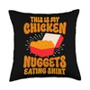 Chicken Nuggets Fast Food Chicken Lovers Throw Pillow