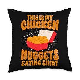 Chicken Nuggets Fast Food Chicken Lovers Throw Pillow