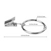 KEILEOHO 100 PCS 32mm Curtain Ring with Clip, Metal Curtain