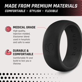 botthms - Men’s Rings, Silicone Wedding Rings, for Active Lifestyle (14)
