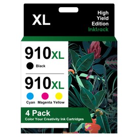 910 XL 910XL Ink Cartridges Combo Pack Compatible for HP 910XL 910 XL Ink Cartridges Compatible with HP OfficeJet Pro 8010 8015 8018 8020 8022 8025 8028 8035 8030 Printer (Black Cyan Magenta Yellow)