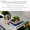 Collapsible Wash Basin 9L, Foldable Dish Tub with Drain Plug,