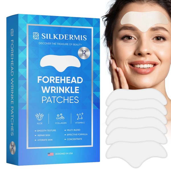 SILKDERMIS SILKDERMIS Forehead Wrinkle Patches 12 Packs, Forehead Patches for