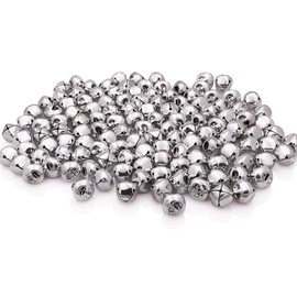 CLLOOTVE Jingle Bells 0.6-Inch/ 15mm Metal Craft Bells, for Holiday Home Christmas Festival Party Wedding Decoration Gifts DIY Project, 160Pcs, Silver