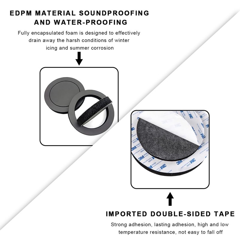 ZNDAW 2PCS 6.5" Car Foam Speaker Enhancer, Auto Door Soundproof