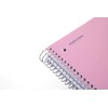 Mintra Office Durable Spiral Notebooks, 5 Subject, (Spring Pink, Wide