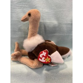 Ty  Vintage 1997 TY Beanie Baby Stretch The Ostrich Retired  Errors Rare MINT