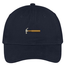 Trendy Apparel Shop Hammer Embroidered Cap Premium Cotton Dad Hat - Navy
