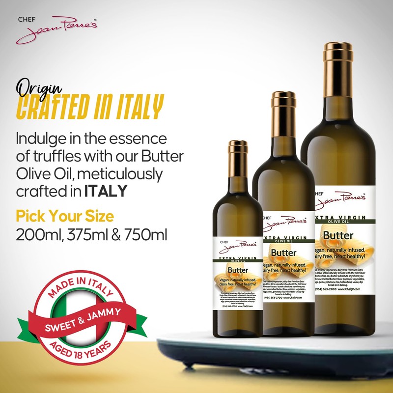 Chef Jean Pierre's Butter Olive Oil - Naturally Infused, 750ml