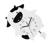 Acrylic Wall Clock Cartoon Cow Shape Silent Movement Decorative Swinging