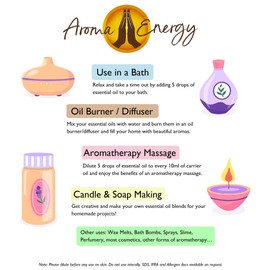 Aroma Energy | Autumn Spice Essential Oil, 10ml | Blend of Ginger, Orange & Cinnamon Essential Oils