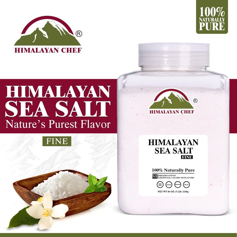 Himalayan Chef Sea Salt Fine Grain Himalayan Salt, 5 lbs