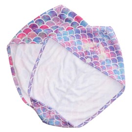 Healeved 2pcs Microfiber Hair Towels for Wet Hair Cute Mermaid Print Quick Drying Turban Towels for Daily Use Spa Travel Soft Absorbent Comfortable