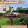 OUISJYER Metal Bird Bath for Outdoors, 12" Dia Bowl with