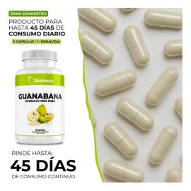 Guanábana Extracto 100% Con 90 Capsulas Para 45 Dias 90 Cápsulas