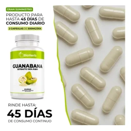 Guanábana Extracto 100% Con 90 Capsulas Para 45 Dias 90 Cápsulas