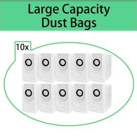 Replacement Disposable Dust Bag Compatible with Eureka J12 Ultra/NER J12 Ultra Robot Vacuum Bags (10 Pack)