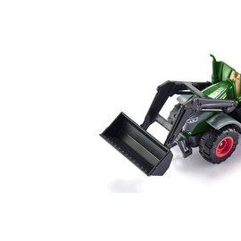 siku 1393, Fendt 1050 Vario Tractor with Front Loader, Green/Black, Movable front loader, Removable cab, Rubber tyres