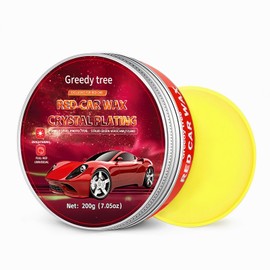 Car Paste Wax High Gloss Shine, Long Lasting Paint Protection, Superior Hydrophobic Water Repelling Properties, Natural Wax for Minor Scratch Repair and UV Protection, Safe for All Vehicles(Red)