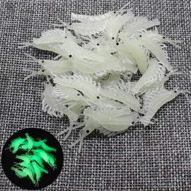 HOUSON 50pcs Shrimp Bait, Trout Bait Rubber Artificial Bait for Saltwater and Freshwater Fishing for Sturgeon Bass Trout