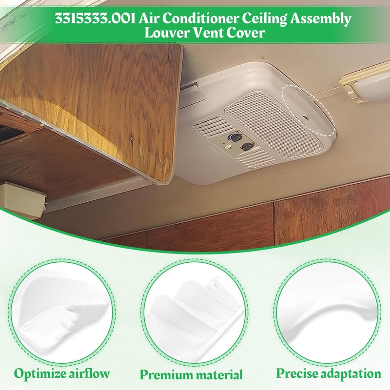 WPL 3315333.001 RV Air Conditioner Ceiling Louver Vent Cover Assembly