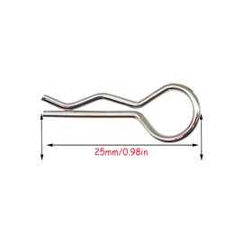 100pcs Universal RC Body Clips Pins for All 1/8 1/10 1/12 Scale Traxxas Redcat HPI Himoto HSP Exceed RC Car Truck Crawler (Silver)