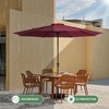 MEWAY 11ft Patio Umbrella Market Table Umbrella with Crank and