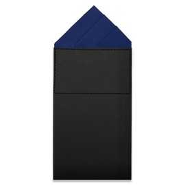 Gsyziux Pocket Squares Prefolded for Suit Jacket Satin Handkerchiefs for Men Wedding Business Formal Accessories (Navy Blue)