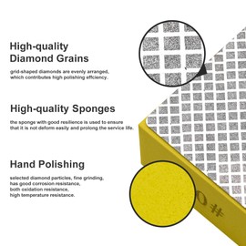 EGOFIX 4pcs Diamond Hand Polishing Pads for Ceramic Tile Glass Grinding,Sanding Blocks Polishing 60#,100#,200#,400#