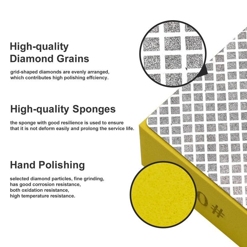EGOFIX 4pcs Diamond Hand Polishing Pads for Ceramic Tile Glass