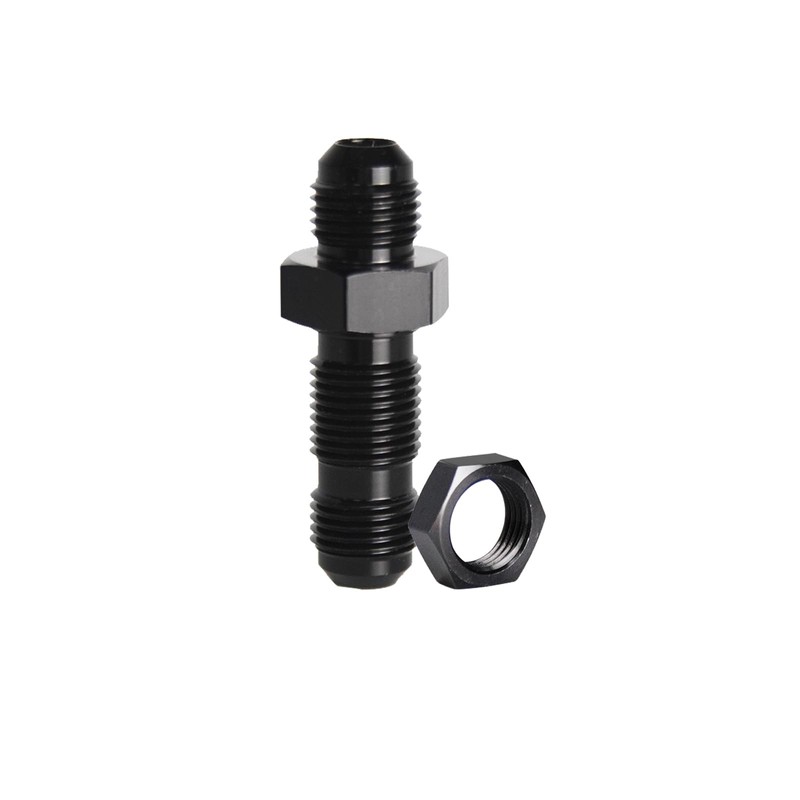 8AN Male Flare Straight Bulkhead Fitting Adapter with 8AN Nut