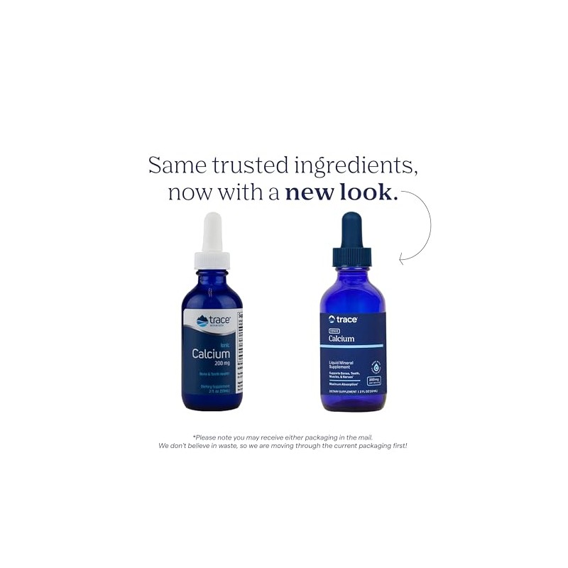 Trace Minerals | Ionic Calcium 200mg 2oz 59ml | Calcio